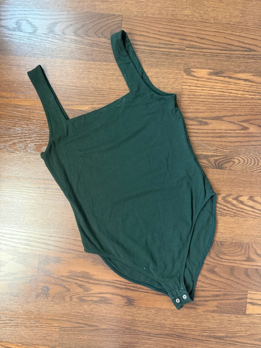 Old Navy Dark Green Square Neck Bodysuit